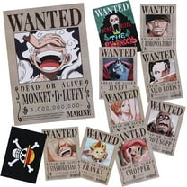 11 PCS Anime Nika Luffy 3 billion Wanted Bounty Paper Poster Straw Hat Pirates Crew Zoro Sanji Nami Usopp Chopper Robin Franky Brook Jinbei (11×8 in)