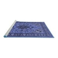 thumbnail image 2 of Ahgly Company Machine Washable Indoor Round Animal Blue Traditional Area Rugs, 4' Round, 2 of 4