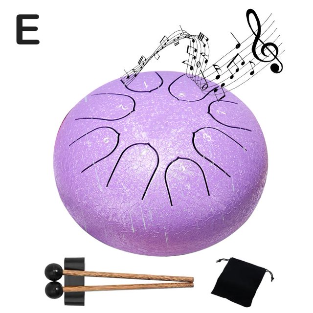 1pc Mini Rain Drum, High-Strength Carbon Steel Musical Instrument, Perfect for Outdoor Yoga Meditation