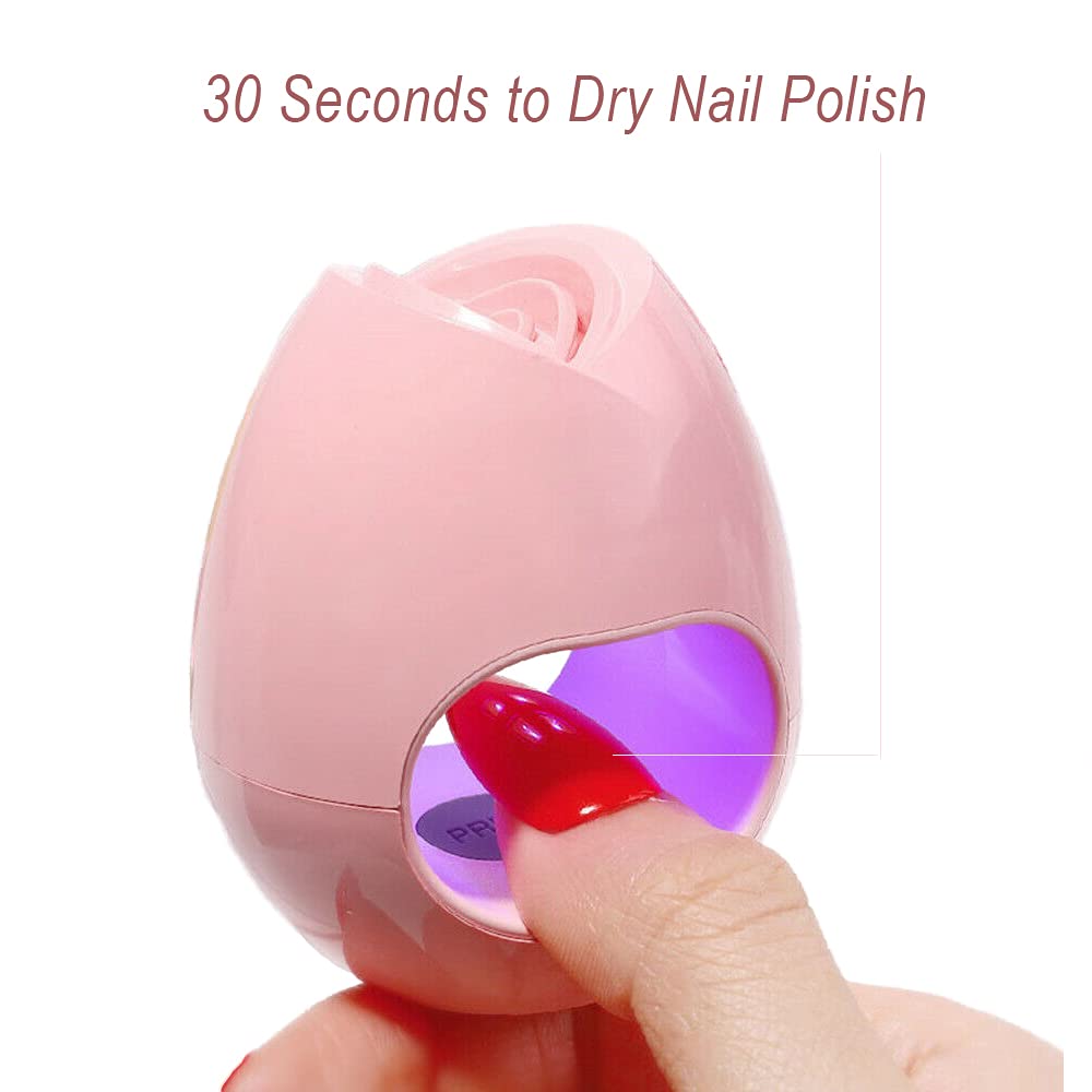 Mini UV LED Nail Light Portable USB Nail Dryer$ Mini Quick-drying Nail  Curing Lamp, Suitable for Gel Nails, 16W UV Nail Dryer, Suitable for Single  Finger$ Rose Nail Piece Lamp Nail Art