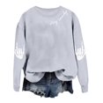 thumbnail image 4 of Women's Halloween Sweatshirts Skull Graphic Printed Long Sleeve Crew Neck Pullover Casual Comfy Y2K Tops Winter Tunic 2025, 4 of 4