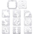 thumbnail image 1 of 11 Pieces Free-motion Quilting Pattern Set Household Sewing Machine Patterns DIY Transparent Quilting Ruler with Frame, 1 of 5