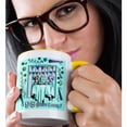 thumbnail image 2 of 3drose, Birthday Room in Green Happy Birthday 95 Years Old, 11oz Two-tone Yellow Mug, 2 of 6