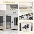 thumbnail image 2 of Barara King Dog House,Pet House,Dog Crate,Dog Crate Furniture with Soft Water-Resistant Cushion, Dog Kennel End Table with Drawer, White, 2 of 9