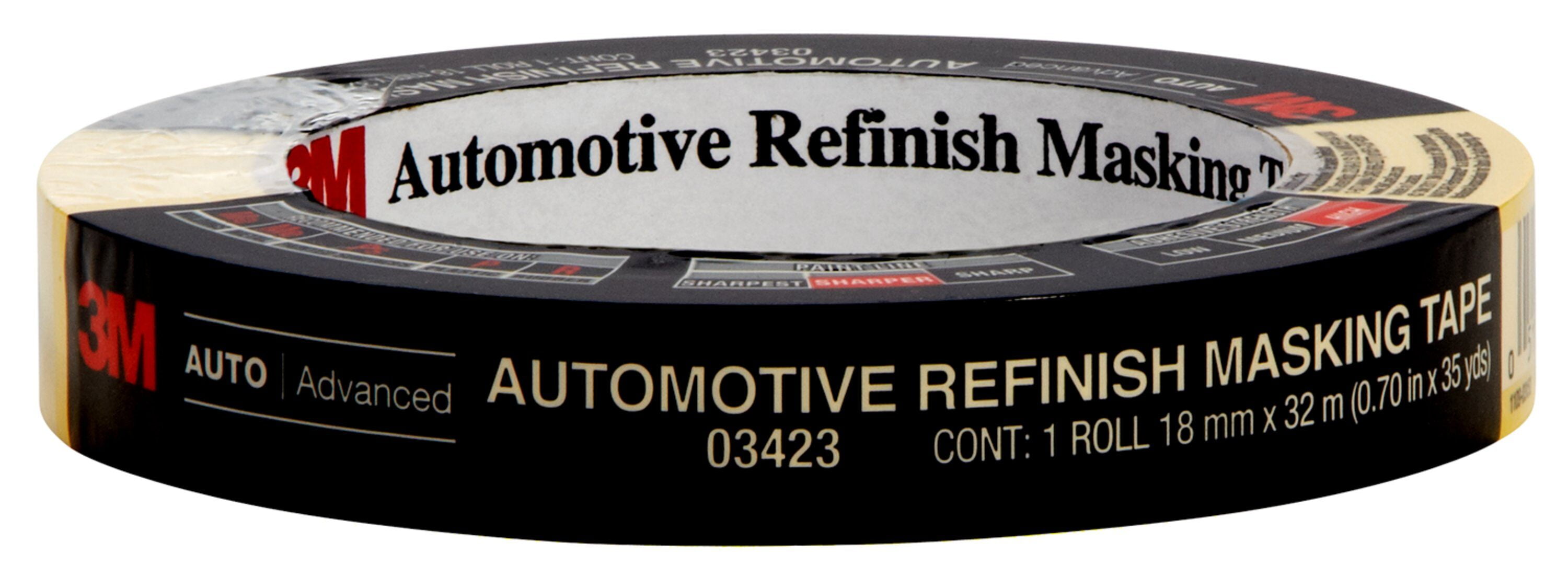 3M Automotive Refinish Masking Tape, 03425, 36 mm x 32 m, 24 per case