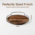 thumbnail image 6 of LAMU 9 inch Wooden Lazy Susan Turntable Organizer for Table Top, Cabinet, Wood Lazy Susan Spice Organization for Kitchen, Pantry, Countertop, Dining Table, Bathroom, 1 Pack, 6 of 9
