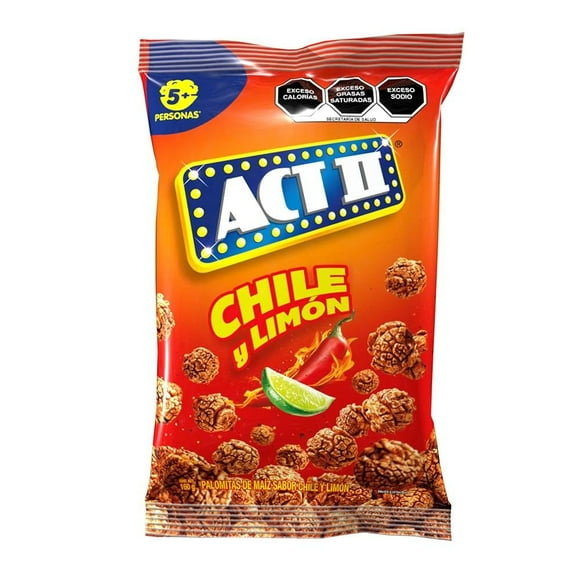 Palomitas de maíz ACT II sabor chile y limón 160 g