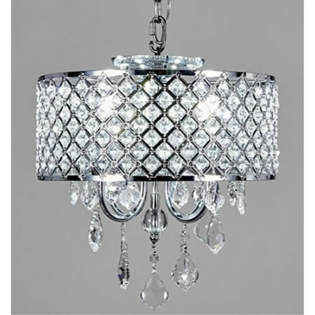 New Legend  Lighting  Chrome 4 Light Round Crystal 