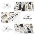 thumbnail image 3 of Women's Silk Pajama Shorts Black Cat and Plants Pajama Shorts Women's Casual Pajama Shorts with Pockets, 3 of 6