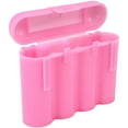 thumbnail image 3 of Six (6) EBC Battery AA AAA Pink Plastic Battery Storage Case Holder Box USA Ship, 3 of 9