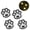 Warm light 4pcs, variant on mdesiwst Solar Dog Paw Print Lawn Light, LED Garden Stake Light, Waterproof Outdoor Decorative Footpath Light for Yard Patio, Walkway Landscape Lighting