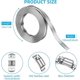 thumbnail image 2 of Hose Clamp Steel Worm Clamp, Adjustable Hose Clip, 304 Stainless Steel Hose Clamps, for DIY Adjustable Hose Clamp (8 Pieces, 11.5 Feet), 2 of 5