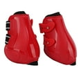 thumbnail image 2 of Botas de protección para patas de caballo con obstáculos rojos, mallas para caballos, botas para tendón trasero de neopreno elástico de carcasa dura de PU, 2 of 8