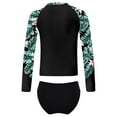 thumbnail image 2 of HULIJA Rash Guard Swimwear Set for Kids Girls Printed Long Swimshirts with Panties 2 Pcs Swimsuit Black 16, 2 of 7