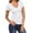 a-White459105, variant on VNKIDY Women's Solid Color Short Sleeve T Shirts V Neck Slim Fit Stretchy Basic Tees Top For Casual Daily Outdoor Wear Versatile Tops