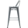 thumbnail image 6 of Andeworld 30" Low Back Metal Counter Stool Height Bar Stools [Set of 4] Barstools, Silver, 6 of 7