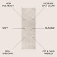 thumbnail image 3 of JONATHAN Y MERCER SHAG 2 x 8 Runner Rug, Mercer Plush Tassel - Cream, MCR100D-28, 3 of 4