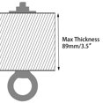 thumbnail image 4 of Eye Bolts QWETRY M8 largos de acero inoxidable con tuercas, paquete de 4 unidades, 100 mm, 4 of 5