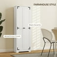 thumbnail image 4 of HOMCOM Armoire de Garde-Manger Style Ferme 67 Pouces, Armoire de Rangement Haute, Blanc Vieilli, 4 of 10