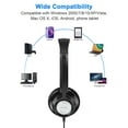 thumbnail image 6 of New bee Wired Headset with Microphone, Noise Cancelling Mic 135° Rotatable, USB/Type-C/3.5mm for PC/Phone/Tablet, Adjustable Headband with Scale, for Online Meeting/Study/Gaming, 6 of 7
