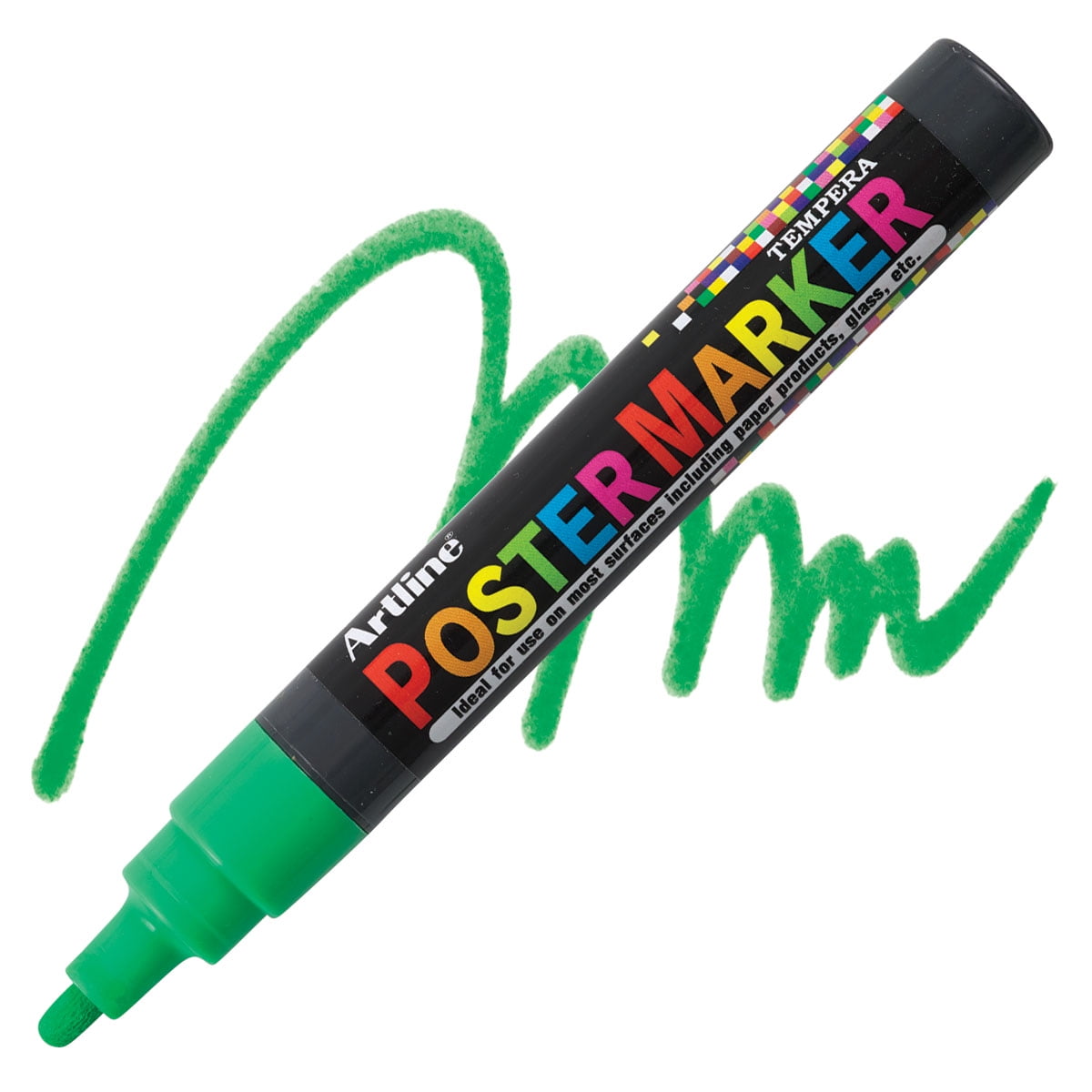 Artline Poster Markers 4 mm Tip, Fluorescent Green