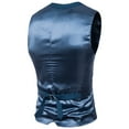 thumbnail image 2 of SWSMCLT Men's Slim Fit Waistcoat Formal Business V Neck Suit Vest Sleeveless Formal Top Blue 34, 2 of 5
