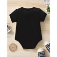 thumbnail image 5 of Newborn Infant Short Sleeve Romper Letter Graphic Crew Neck Bodysuit Onesies For Baby Boys Toddler Summer Clothes, 5 of 5