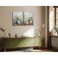 thumbnail image 4 of 2Pcs Farmhouse Daisy Wall Art Framed Country Daisy Canvas Prints Vintage Farmhouse Flowers Pictures for Bathroom Bedroom Living Room Home Decor, 4 of 7