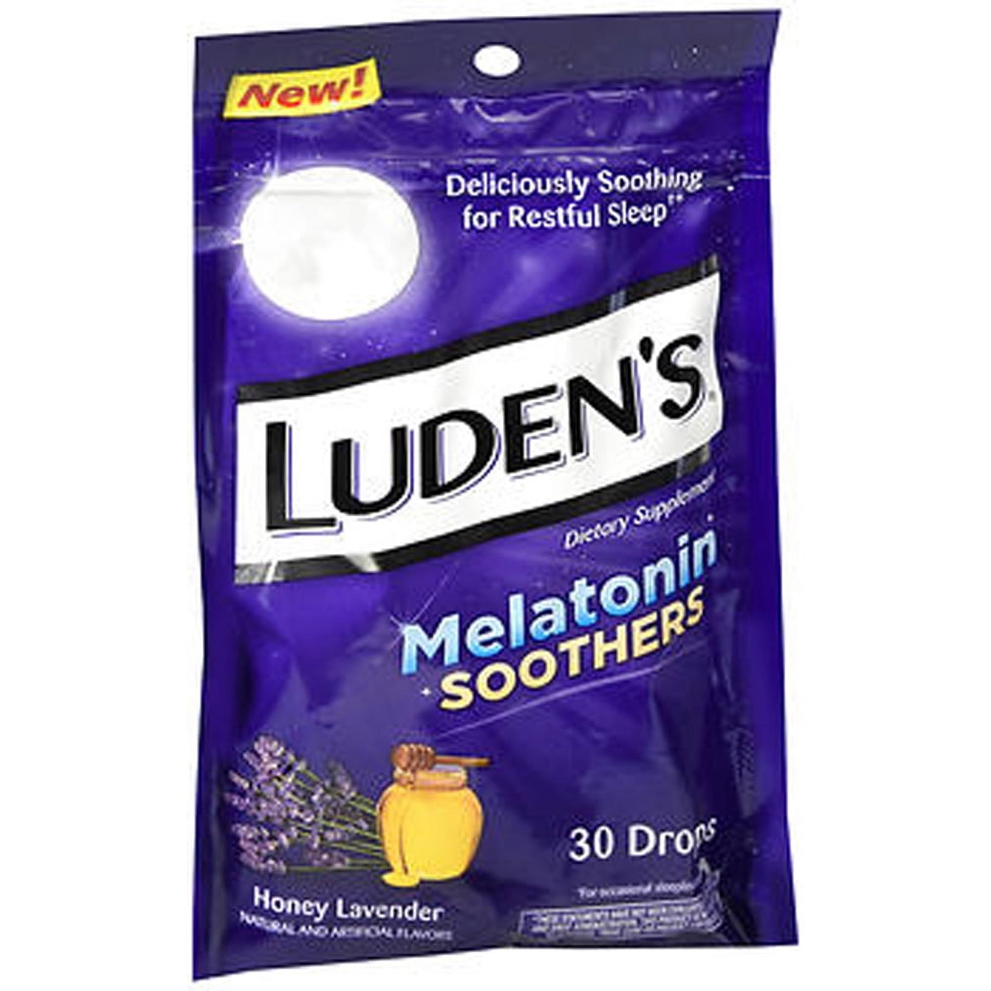 Luden's Melatonin Soothers Drops Honey Lavender - 30 ct