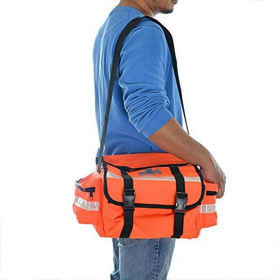 Dealmed First Responder Trauma Bag, Medium, Orange (1 Count)