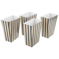 WHAMVOX 4pcs Striped Popcorn Boxes For Party Reusable Popcorn Containers For Birthday Holiday And Picnic Large Capacity Snack Holders For Kids And Adults