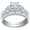White CZ, variant on Newshe 1.7ct Princess Pear Wedding Rings for Women White AAAAA Cz Engagement Bridal Ring Set Size 6
