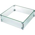 thumbnail image 1 of VEVOR Fire Pit Wind Guard 19 inch Clear Tempered Glass 8 mm, 19 lbs, 1 of 9
