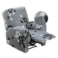 thumbnail image 5 of Dznils Polyester Recliner Slipcover Stretch Printed Furniture Chair Cover, Gray, 5 of 10