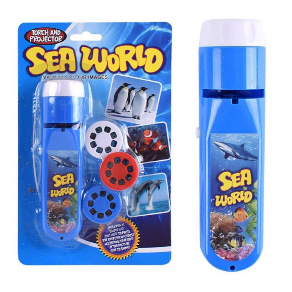 Kid educational sea creatures torch Projector gift toy Fun child play/learn game 