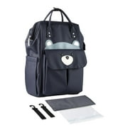 Diaper Bag Backpack, Large Unisex Baby Nappy Changing Bags Multifunction Waterproof Large Travel Back Pack - Dark , 26X15X45CM Dark Blue Bear