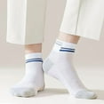 thumbnail image 2 of Wowstyle 6 Pairs Men's Cotton Athletic Socks Thin Mid Tube Mesh Crew Socks Size 10-13, 2 of 2