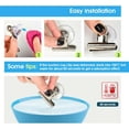 thumbnail image 4 of 24 Piece Clear Suction Cup Clip 1.3 Inch PVC Window Clamp Holder With 1.6 Inch Steel Hook Home Office, 4 of 7