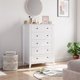 thumbnail image 1 of QinaQin Cómoda de madera con 5 cajones y jaladeras metálicas, mueble organizador para recámara, clóset o pasillo con diseño práctico y moderno, 1 of 8
