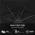 thumbnail image 5 of Renwick 9 Ft Outdoor Patio Umbrella with Push Button Tilt and Crank, Black, 5 of 9