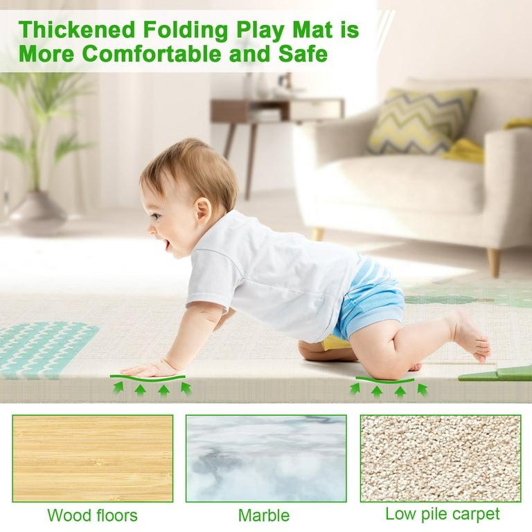 Extra Thick Large Baby Play Mat Non-Slip Cushioned Baby Crawling