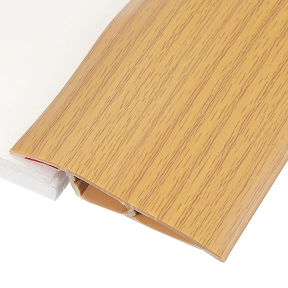 Uxcell Floor Transition Strip 3.3ft Self-Adhesive Flooring Edge Trim Strip for Uneven Floors Gaps from 11/16" to 13/16", Dark Yellow