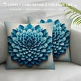 thumbnail image 3 of Throw Pillow Covers Decorative Flower Accent Pillow Cases Aesthetic Cute Cushion Pillowcase for Girls Couch Bed Living Room Chair Bedroom Light Blue, 3 of 5