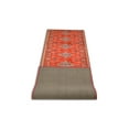 thumbnail image 3 of Custom Size Rug Runner Traditional Oriental Looks Blue Medallion Design Hotel Quality Cut To Size Canvas Backing Red Runner Rugs, Customize Length by Feet and 26" or 35" Width, 3 of 10