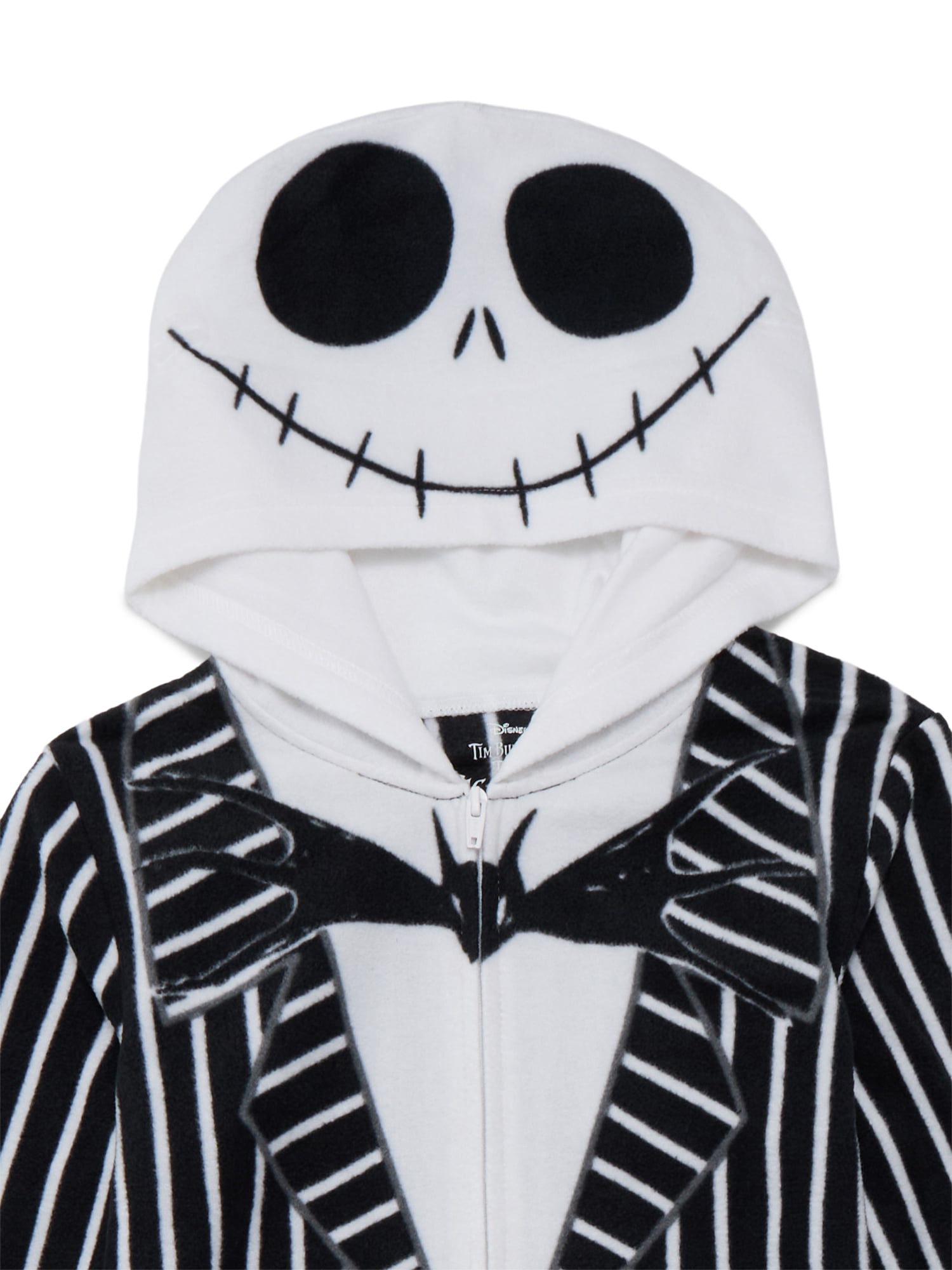 Disney The Nightmare Before Christmas Boys Jack Skellington Hooded Union Suit, Sizes 4-12