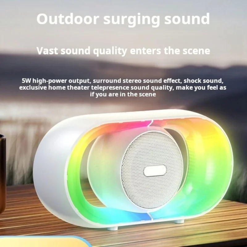 New Cool Desktop Creative Bluetooth 5.3 Speaker Outdoor Wireless Card Insertion FM Radio Subwoofer Speaker TWS Series Speaker