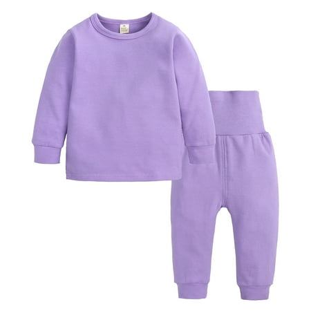 

Gunia Toddler Boys Outfits Sets Kids Baby Girl Clothes Unisex Solid Sweatsuit Long Sleeve Warm Pullover Tops Hight Waist Pants Fall Winter Pajamas Homewear Sleepwear 2-3 Years