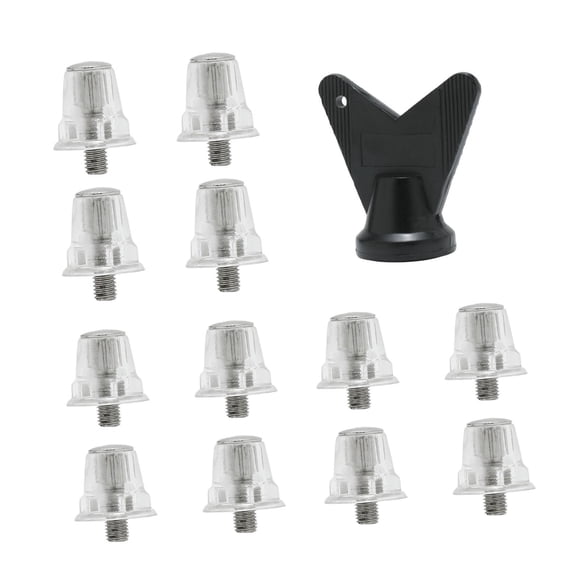 12 clavos para zapatos de fútbol, cómodos, con llave M5 de nailon para uso deportivo. 13 mm 15 mm