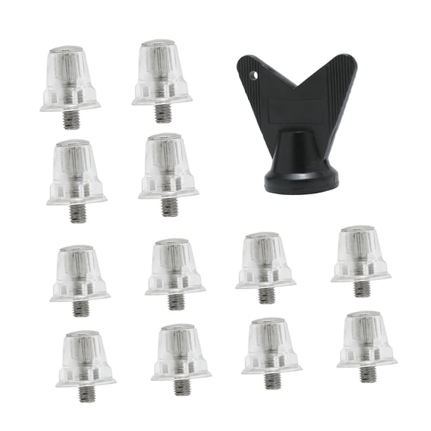 12 clavos para zapatos de fútbol, cómodos, con llave M5 de nailon para uso deportivo. 13 mm 15 mm