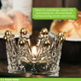 thumbnail image 3 of 7Penn Gold Crown Candle Holder 12pk - Empty Glass Votives Tea Lights for Parties, 3 of 7